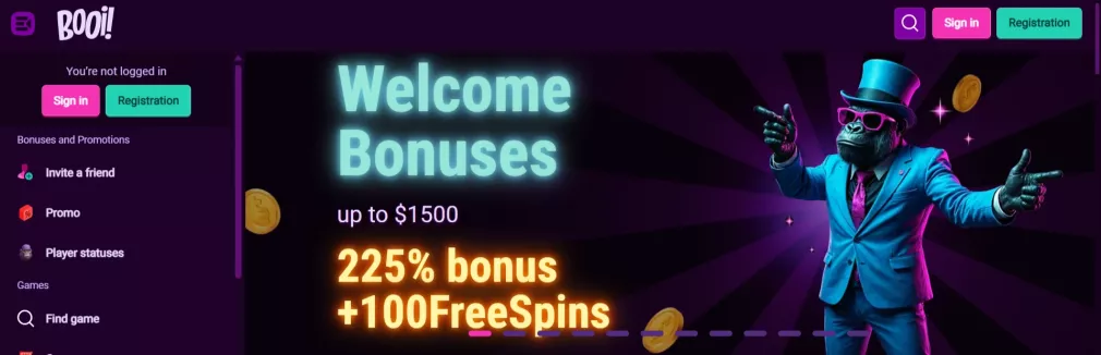 Booi Casino – 225% bonusu + 100 Free Spinów na start w 2026